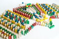 EkoToys Drevené domino farebné 830 ks, 3, hračky pre deti