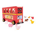 Drevený autobus so zvieratkami