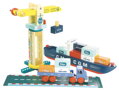 Drevená nákladná loď s kontajnermi Vilacity, 1, hry pre deti