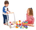 Le Toy Van Petilou - Vozík s dúhovými kockami, 3, hračky pre deti