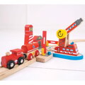 Bigjigs Rail Drevené vláčiky - Hasičská záchranná služba na mori, 5, hračky pre deti