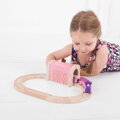 Bigjigs Rail Drevené vláčiky - Kamenný železničný tunel, ružový, 3, hračky pre deti