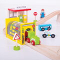 Bigjigs Rail Drevená vláčikodráha - Doprava 122 ks, 3, hračky pre deti