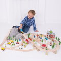 Bigjigs Rail Drevená vláčikodráha - Horská cesta 112 ks, 2, hračky pre deti