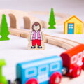 Bigjigs Rail Drevená vláčikodráha Osmička 40 ks, 6, hračky pre deti