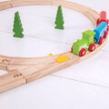 Bigjigs Rail Drevené koľaje Prehadzovateľná výhybka - 2 ks, 2, hračky pre deti