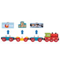 Bigjigs Rail Drevené vláčiky - Nákladný vlak s tovarom, 1, hračky pre deti