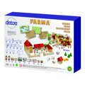 Detoa Drevená stavebnica Farma 100 ks, 2, hračky pre deti