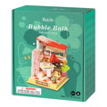 RoboTime Drevené 3D puzzle Miniatúra Kúpeľňa penových bublín, 4, hračky pre deti