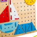 Bigjigs Toys Drevená šnurovacia hra Geometrické tvary, 6, hry pre deti