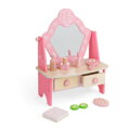 Drevený kozmetický stolík ružový