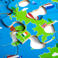 Bigjigs Toys Puzzle Európske pamiatky, 6, hry pre deti