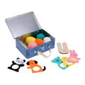 Petitcollage Kreatívny kufrík s bambuľkovými zvieratkami, 4, hračky pre deti