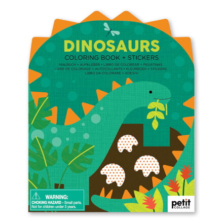 Petitcollage Omaľovánka so samolepkami Dinosaury