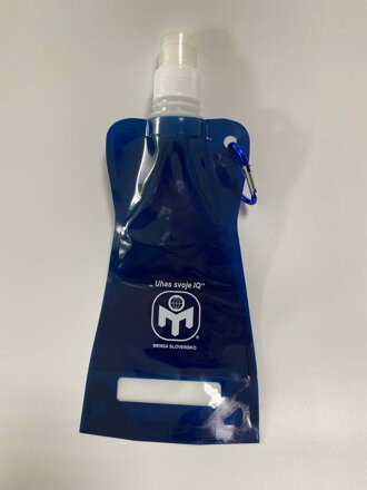 Mensa Skladacia fľaša s karabínkou (420 ml), modrá