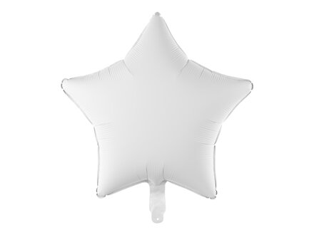 Fóliový balón Hviezda, 48 cm, biela