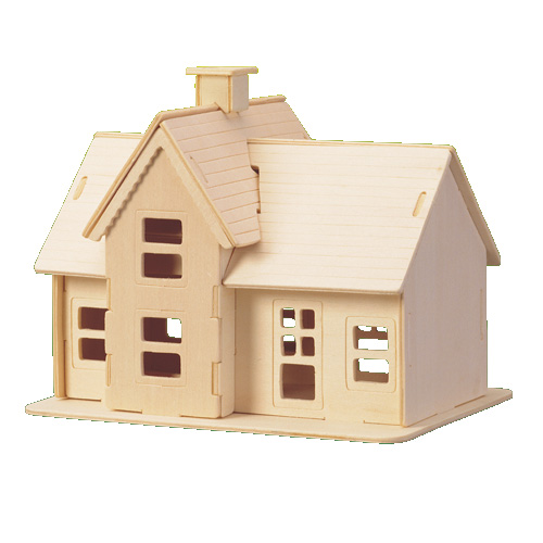 Woodcraft Drevené 3D puzzle Domček P069