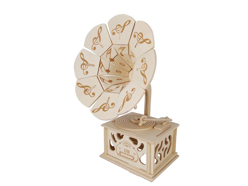 E-shop Woodcraft Drevené 3D puzzle Gramofón GP226