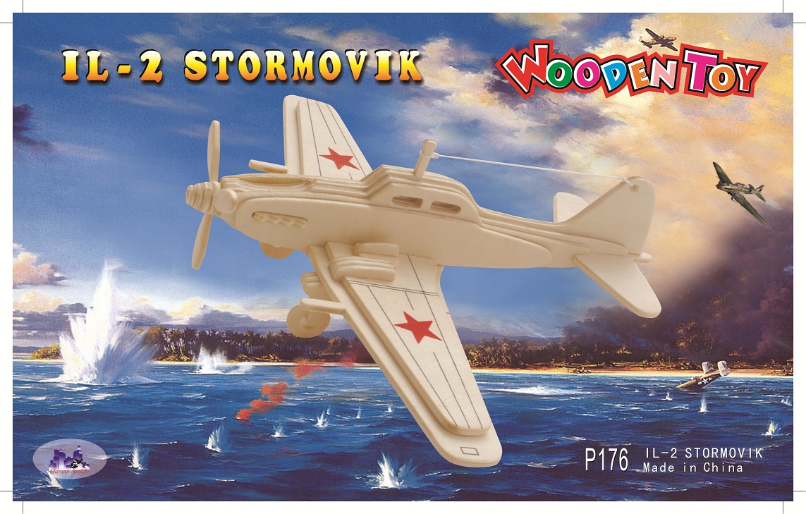 E-shop Woodcraft Drevené 3D puzzle Lietadlo IL-2 P176