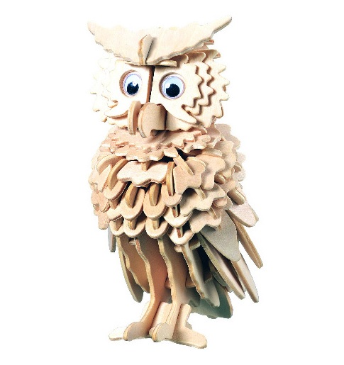 Woodcraft Drevené 3D puzzle Sova E038