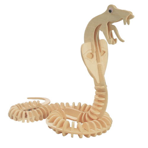 Woodcraft Drevené 3D puzzle Had M006