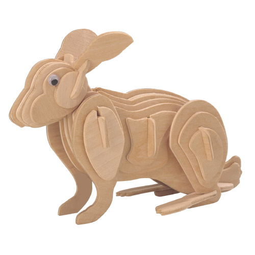 Woodcraft Drevené 3D puzzle Zajac M004