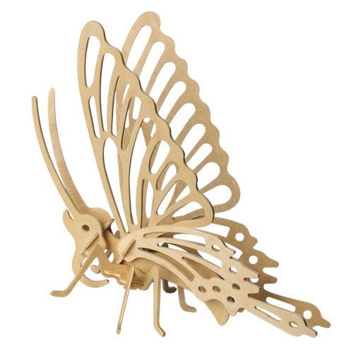 Woodcraft Drevené 3D puzzle Motýľ E004