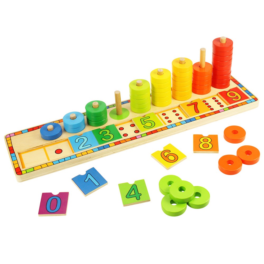 E-shop Bigjigs Toys Doska nasadzovanie s číslami