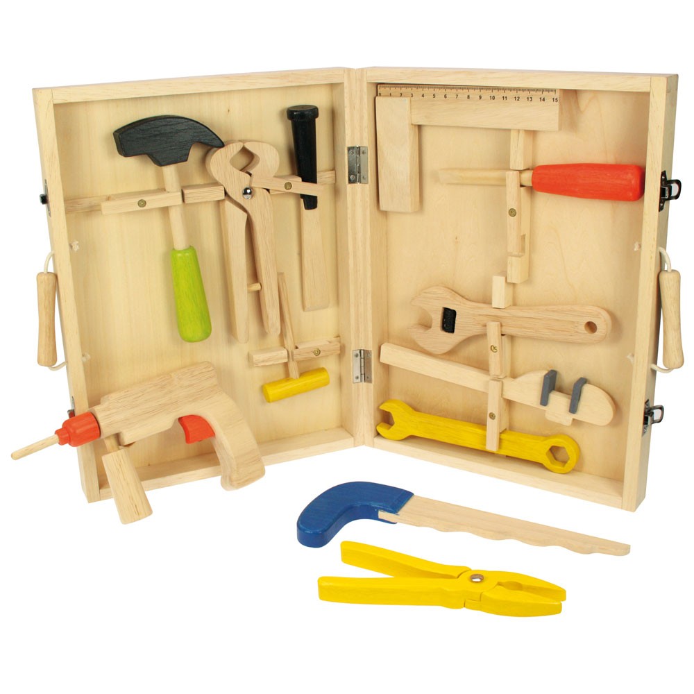 E-shop Bigjigs Toys Drevený kufrík s náradím