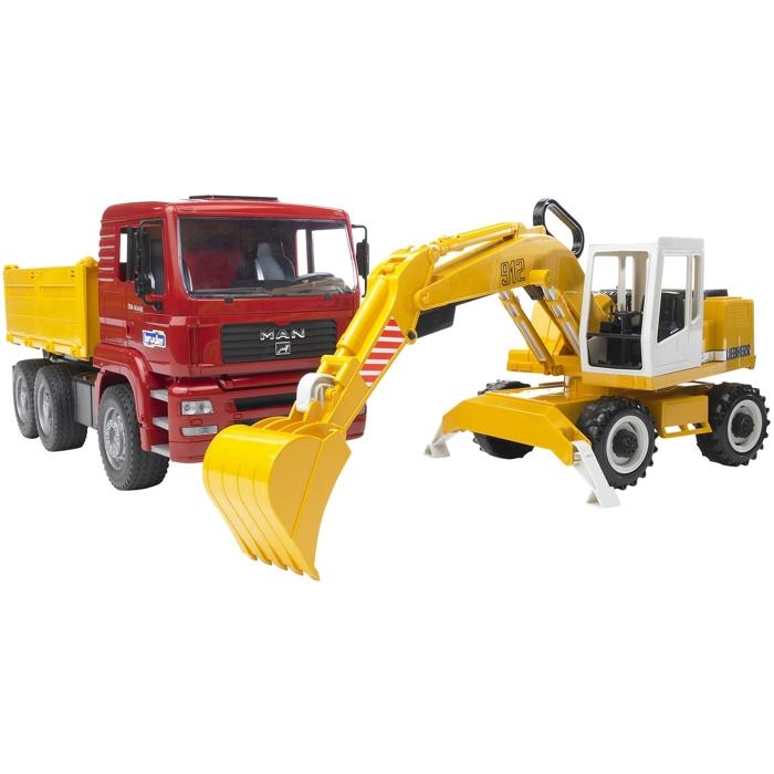 E-shop Bruder 2751 Nákladné auto MAN + báger