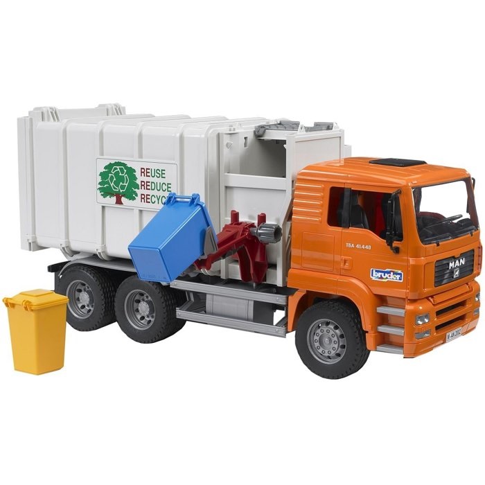Bruder 2761 Smetiarske auto MAN - bočné nakladanie