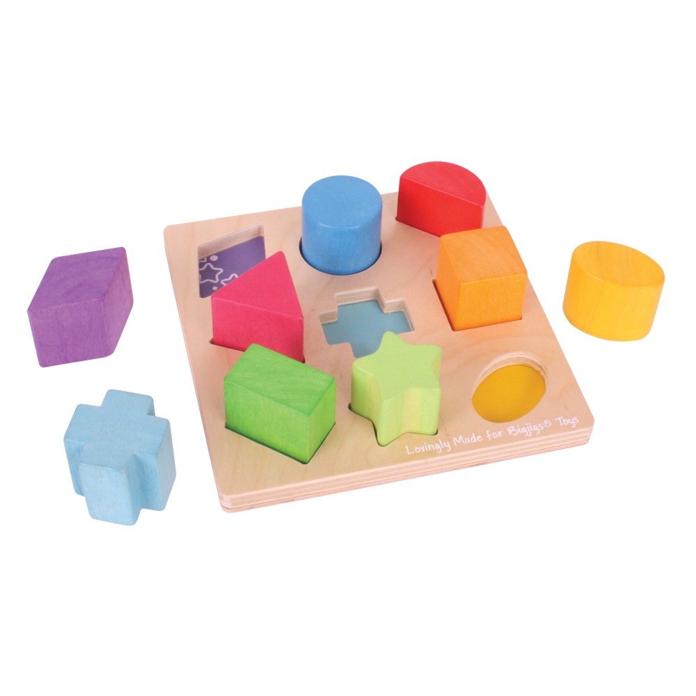 E-shop Bigjigs Toys Drevené triedenie Tvary a farby