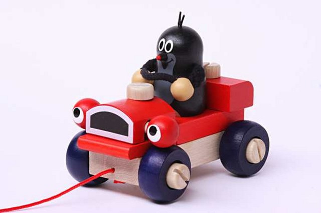 E-shop Detoa drevený Krtko a žmurkajúce auto