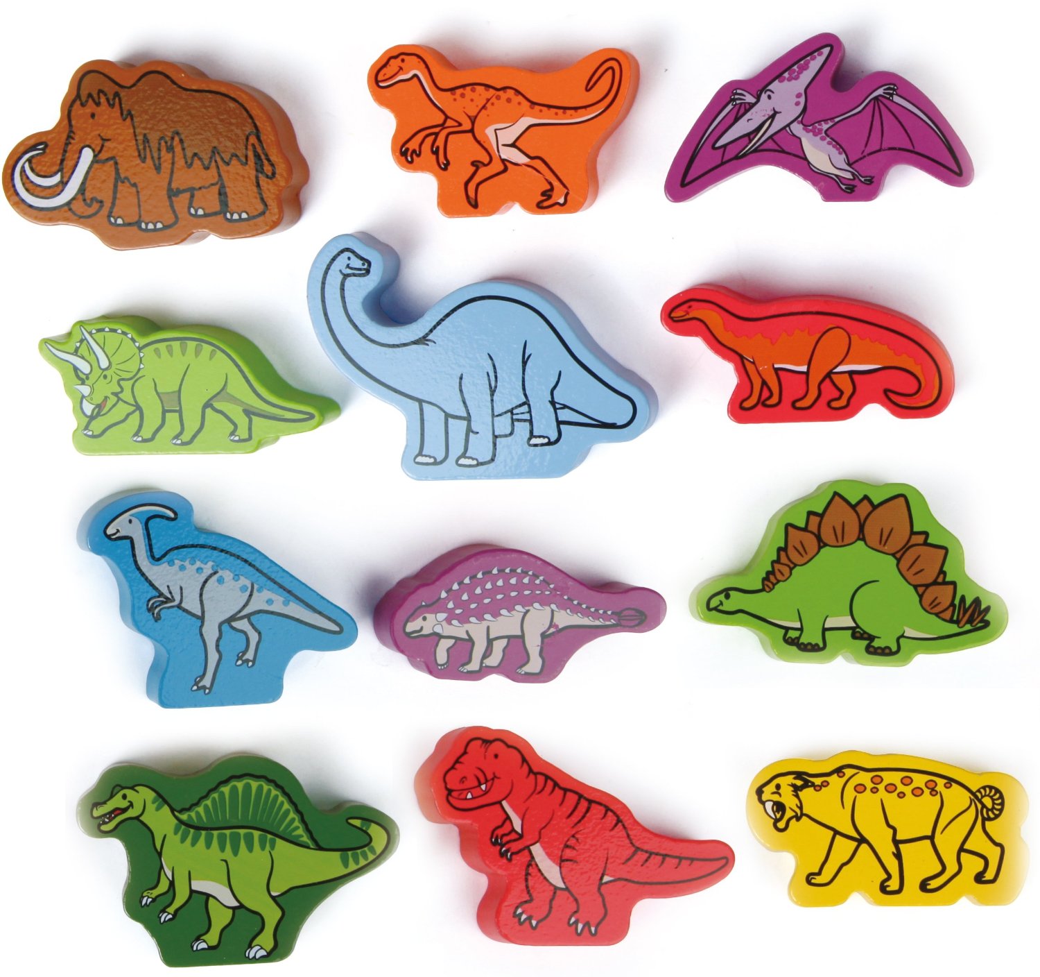 HAPE drevené hračky - drevené farebné dinosaury