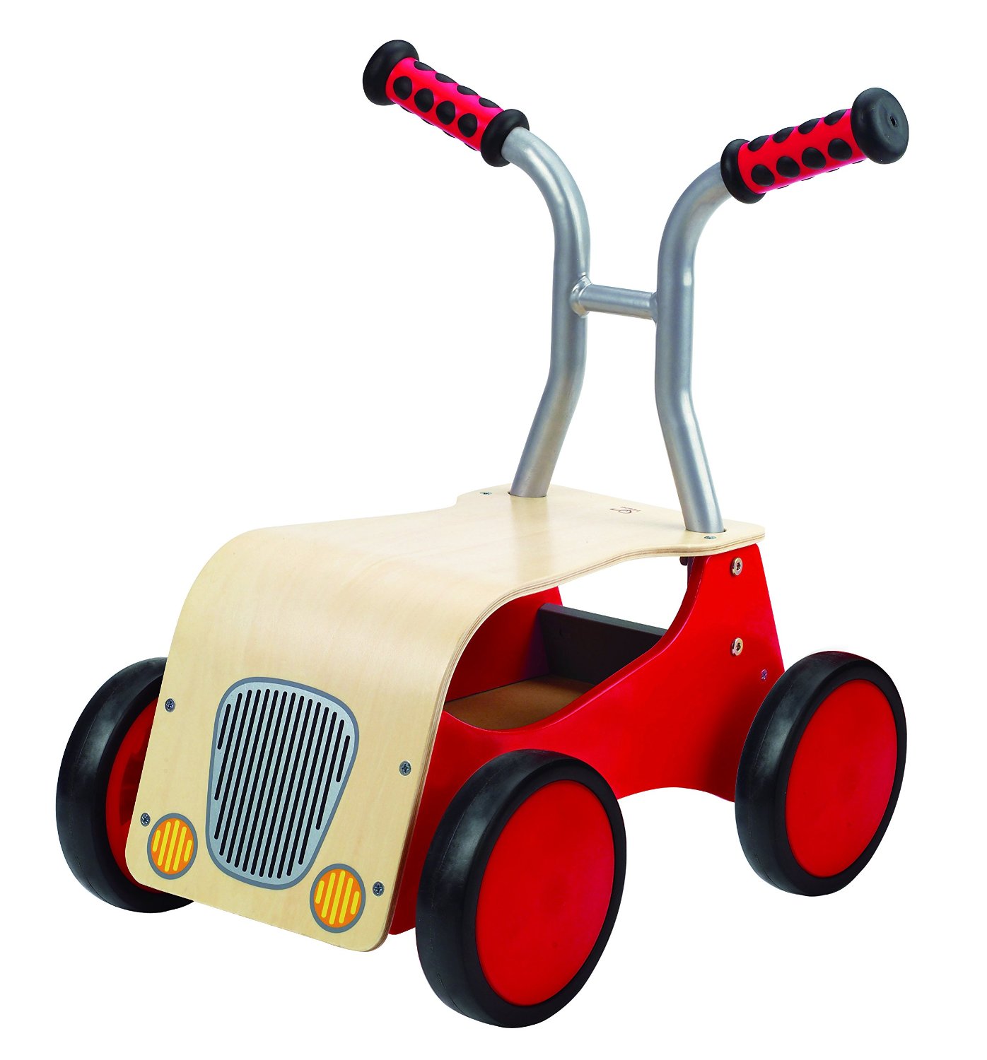 HAPE drevené hračky - drevené červené odrážadlo