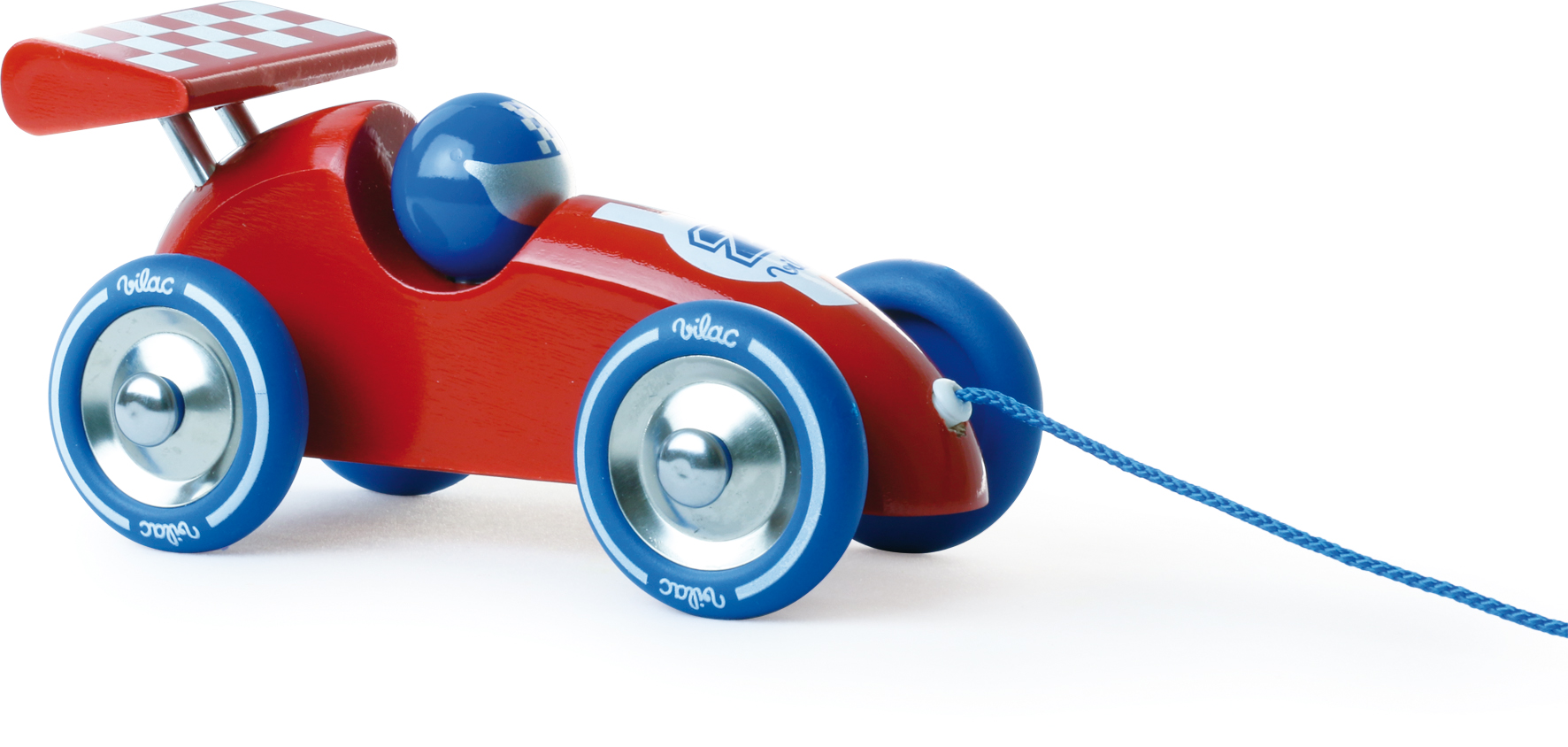 E-shop Vilac Pretekárske ťahacie auto červené