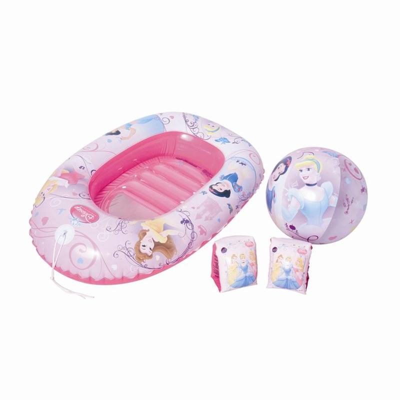 Bestway Nafukovací plážový set Princess - rukávniky, lopta, matrac so šnúrkou