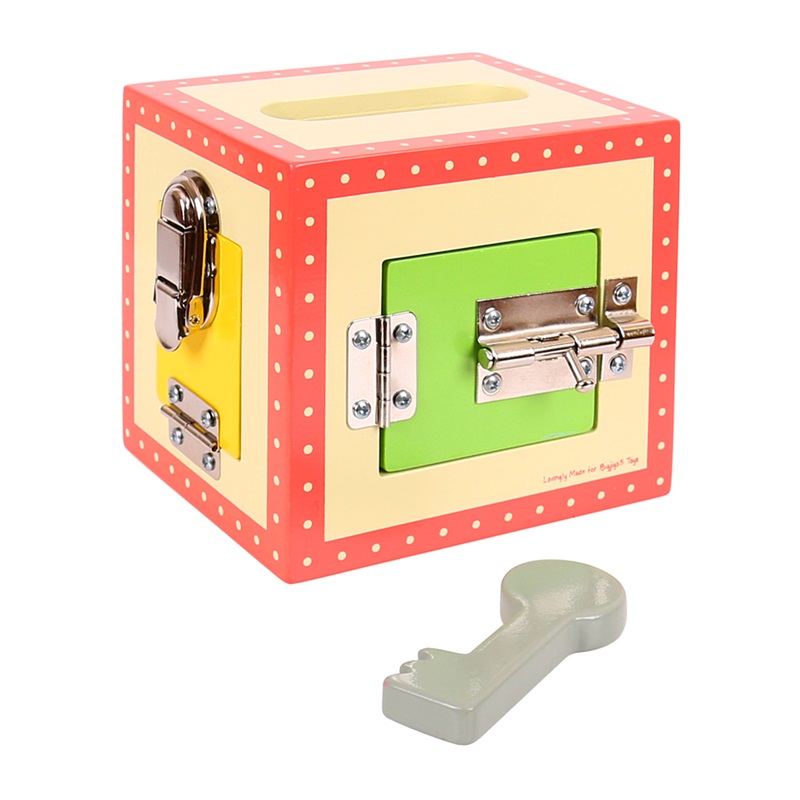 E-shop Bigjigs Toys Drevená skrinka so zámkami