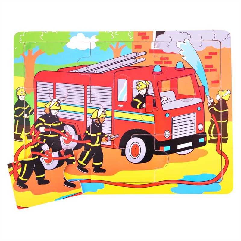 E-shop Bigjigs Toys Puzzle Hasiči 9 ks