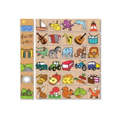 E-shop Detoa drevené puzzle - Čo kam patrí