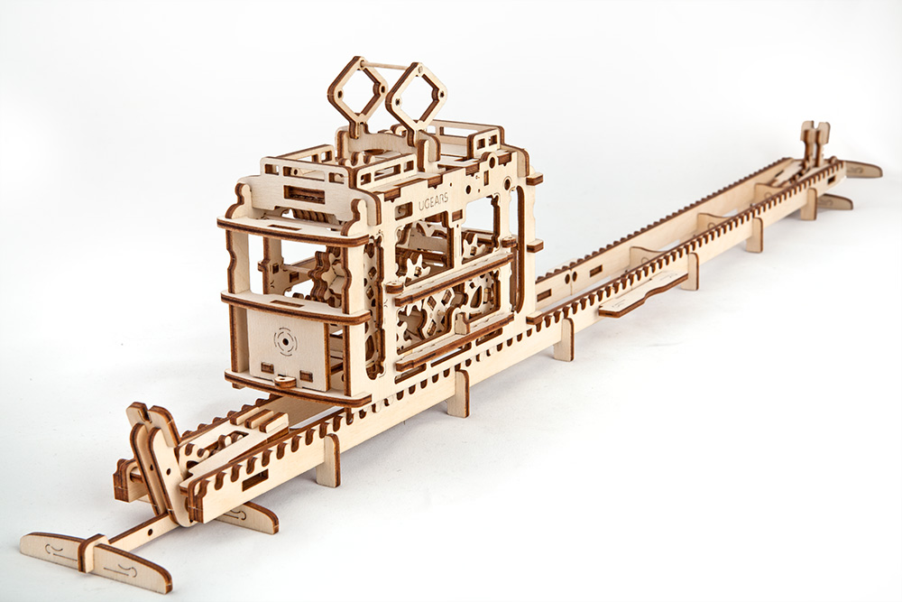 Ugears 3D mechanické puzzle - Električka 154 ks