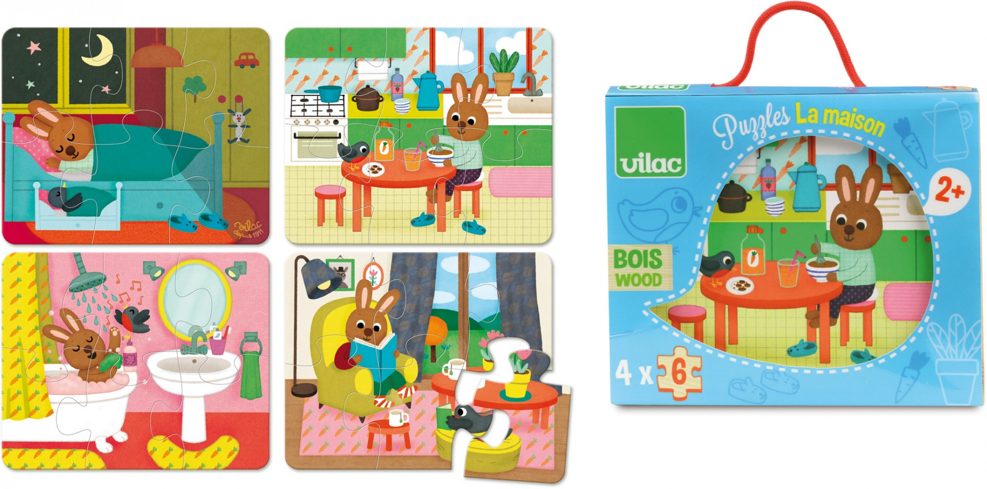 E-shop Vilac Drevené puzzle Dom
