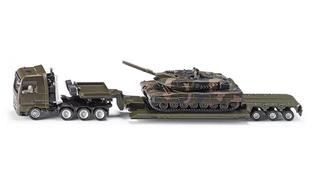 SIKU Super - Ťažký transportér prepravujúci tank, 1:87