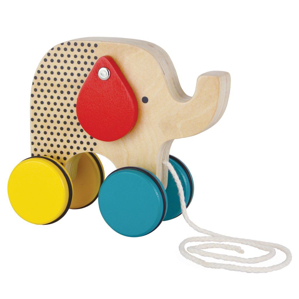 E-shop Petitcollage drevený ťahací slon Jumbo