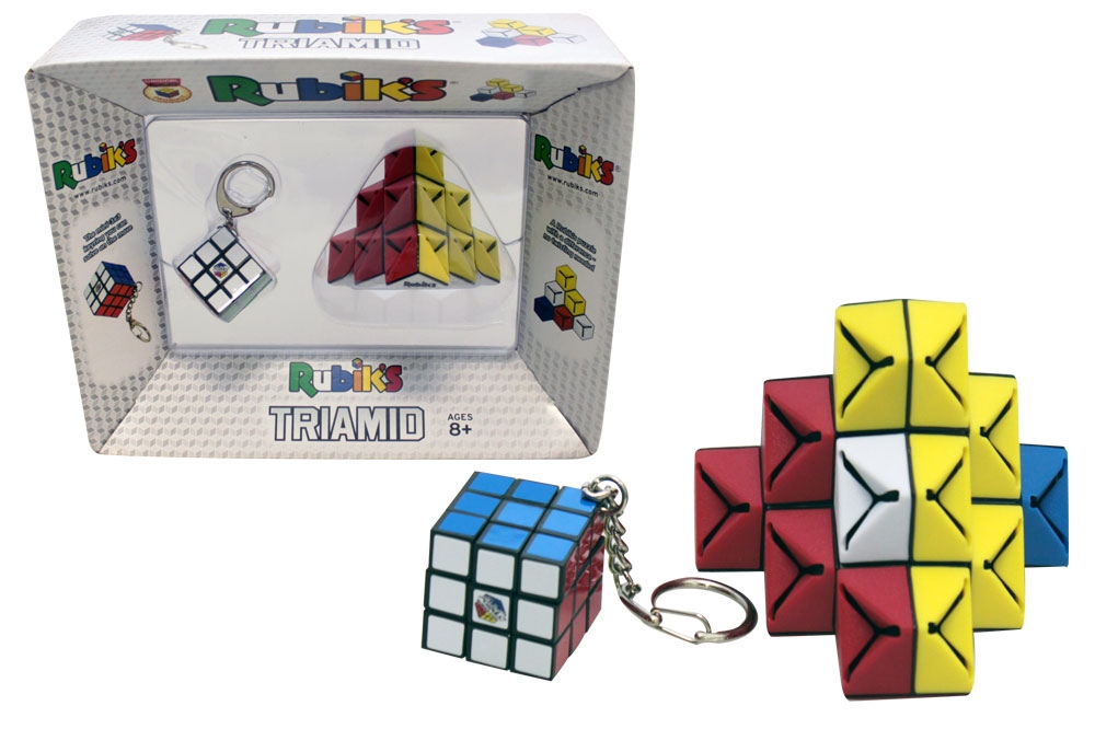 Rubik's Rubikova kocka 3x3 prívesok + skladačka Triamid