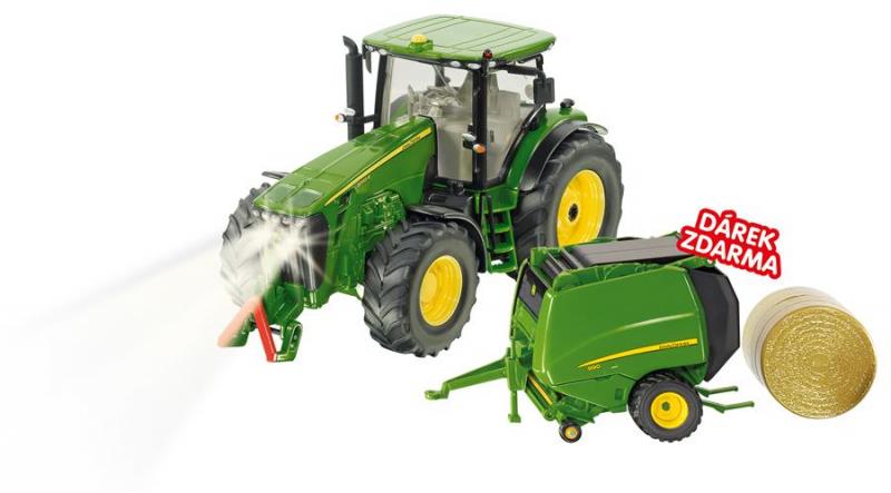 SIKU Control - Limitovaná edícia Traktor John Deere + balíkovačka John Deere 1:32