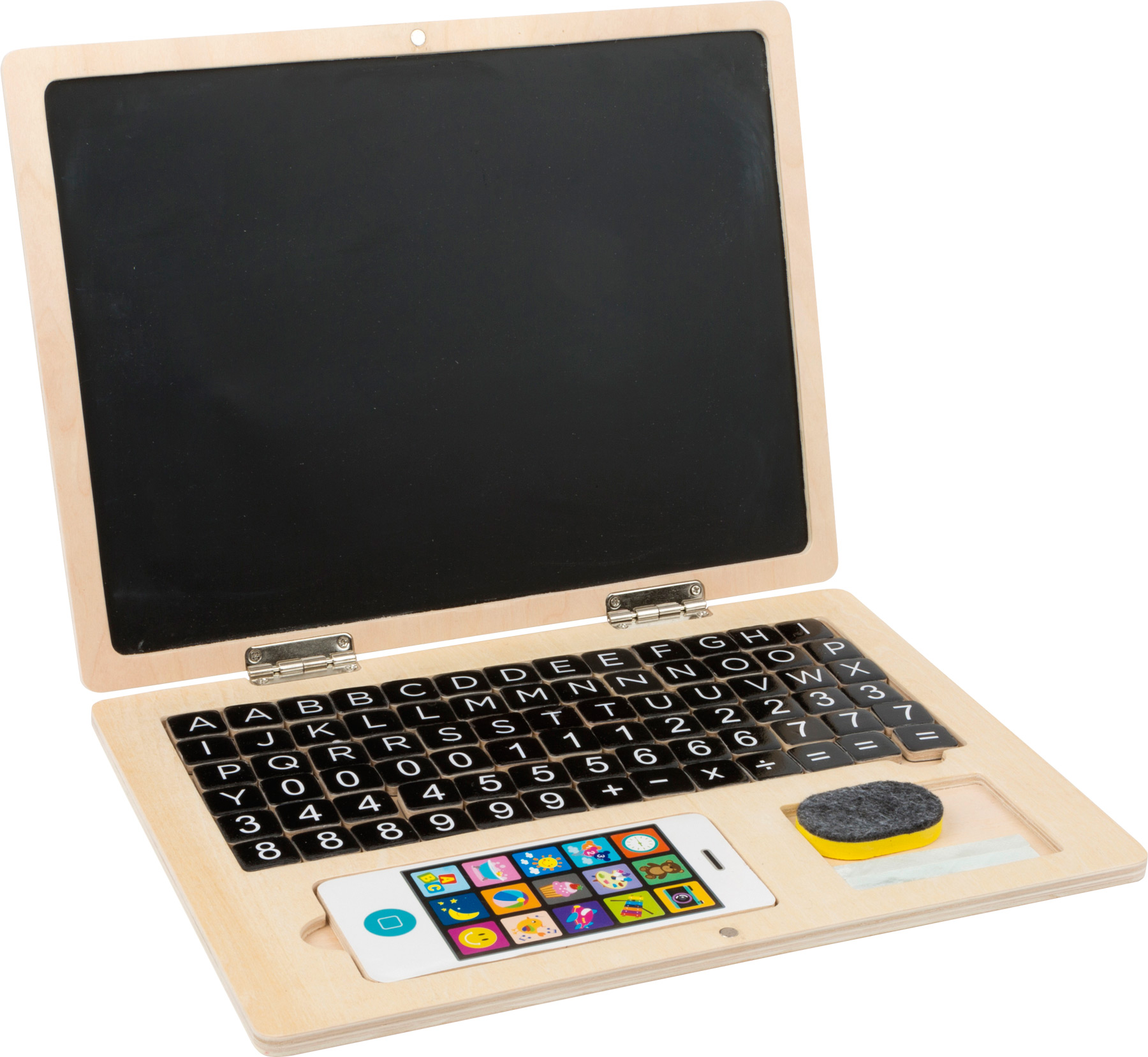 E-shop Drevený laptop s magnetickou obrazovkou