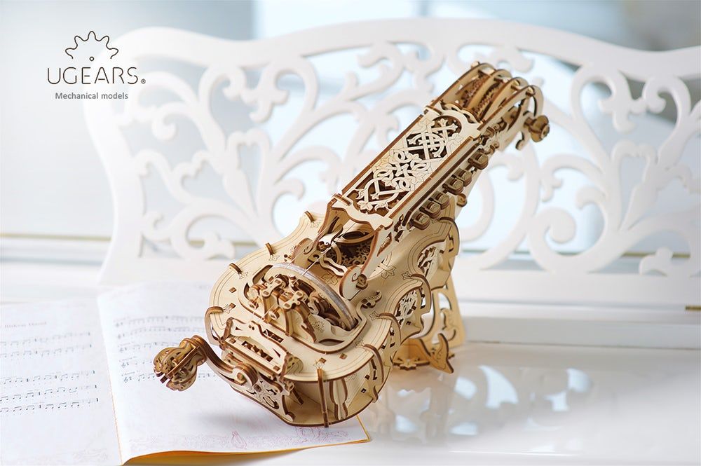 E-shop Ugears 3D mechanické puzzle - Kontrabas 292 ks