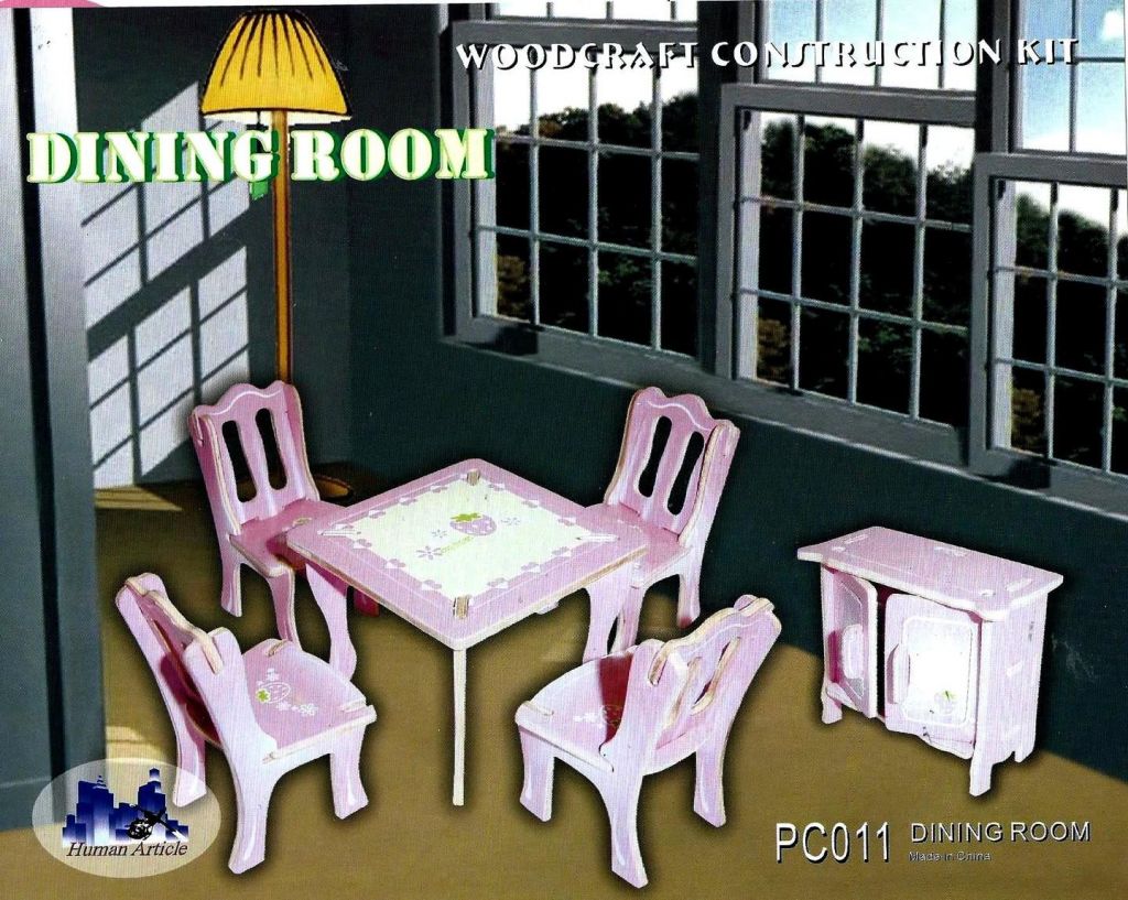 E-shop Woodcraft Drevené 3D puzzle Jedáleň farebná PC011