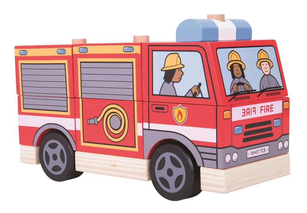 E-shop Bigjigs Toys Nasadzovanie Hasičské auto